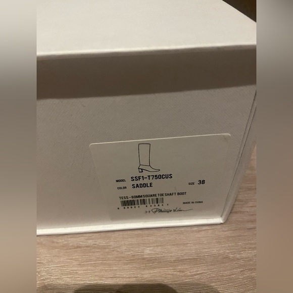 3.1 Phillip Lim Tess Ribbed Suede Tall Boots in Brown Saddle - Picture 7 of 9